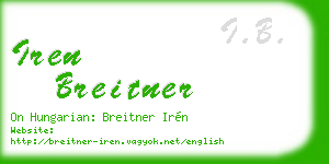 iren breitner business card